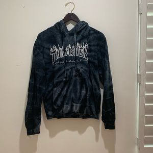 Thrasher Black Tie-Dye Hoodie